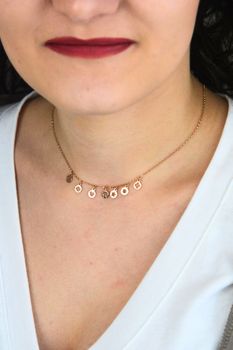 Naszyjnik celebrytka 925 różowe złoto zawieszki C RM 20549 068 RG (2).jpg